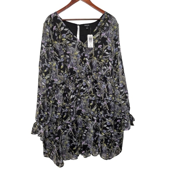 Torrid Mini Lurex Chiffon Tiered Dress Size 3X NWT - Picture 4 of 9